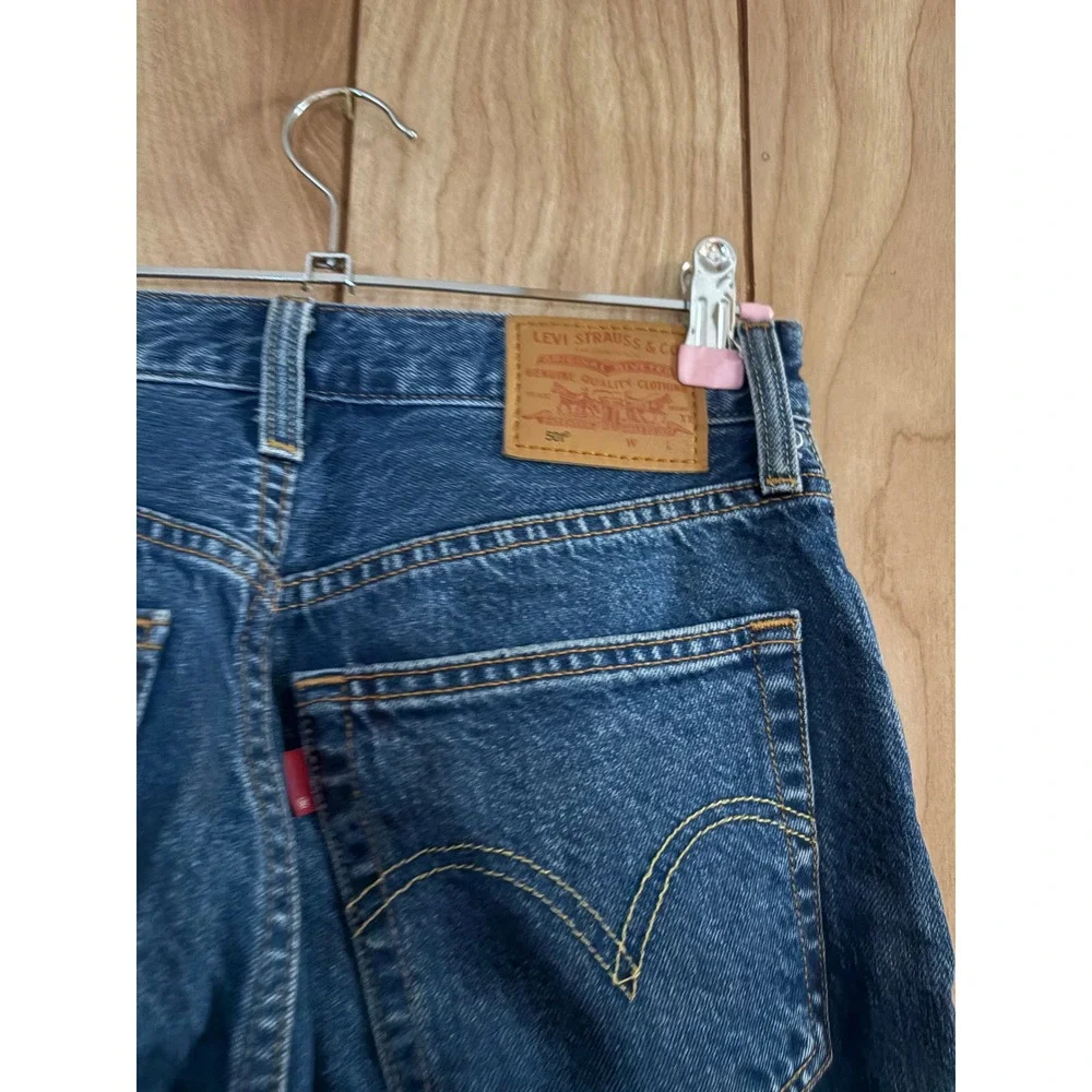 Levis Premium 501 Original Straight Leg Jeans Blue W24 L26‎ Medium Wash